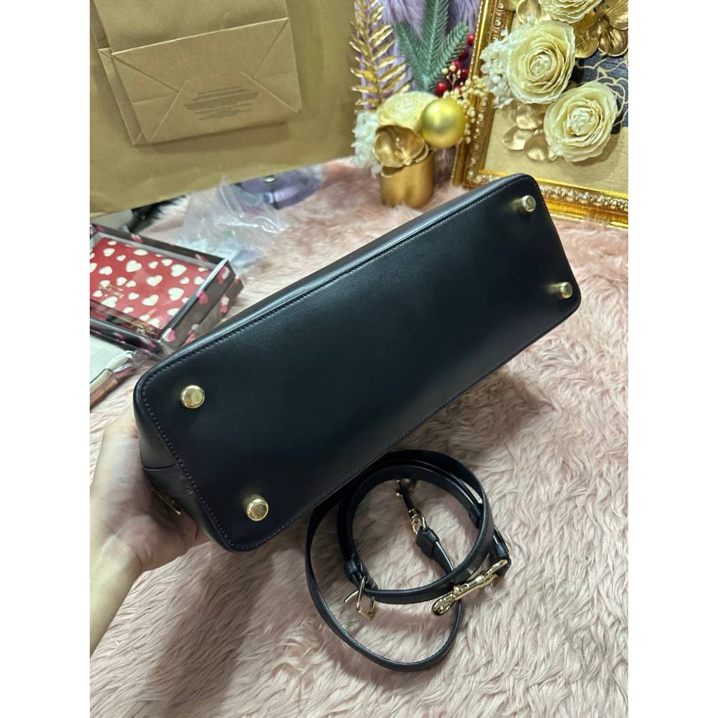 ORIG Preloved CCH Large Sierra Satchel Black Signature Brown Black