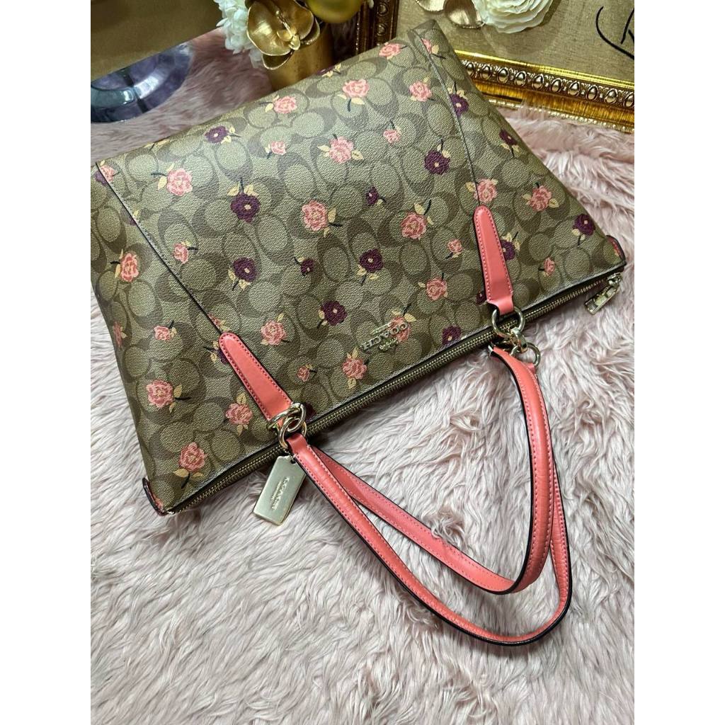 ORIG Preloved CCH Ava Tote Large Floral Brown Bag