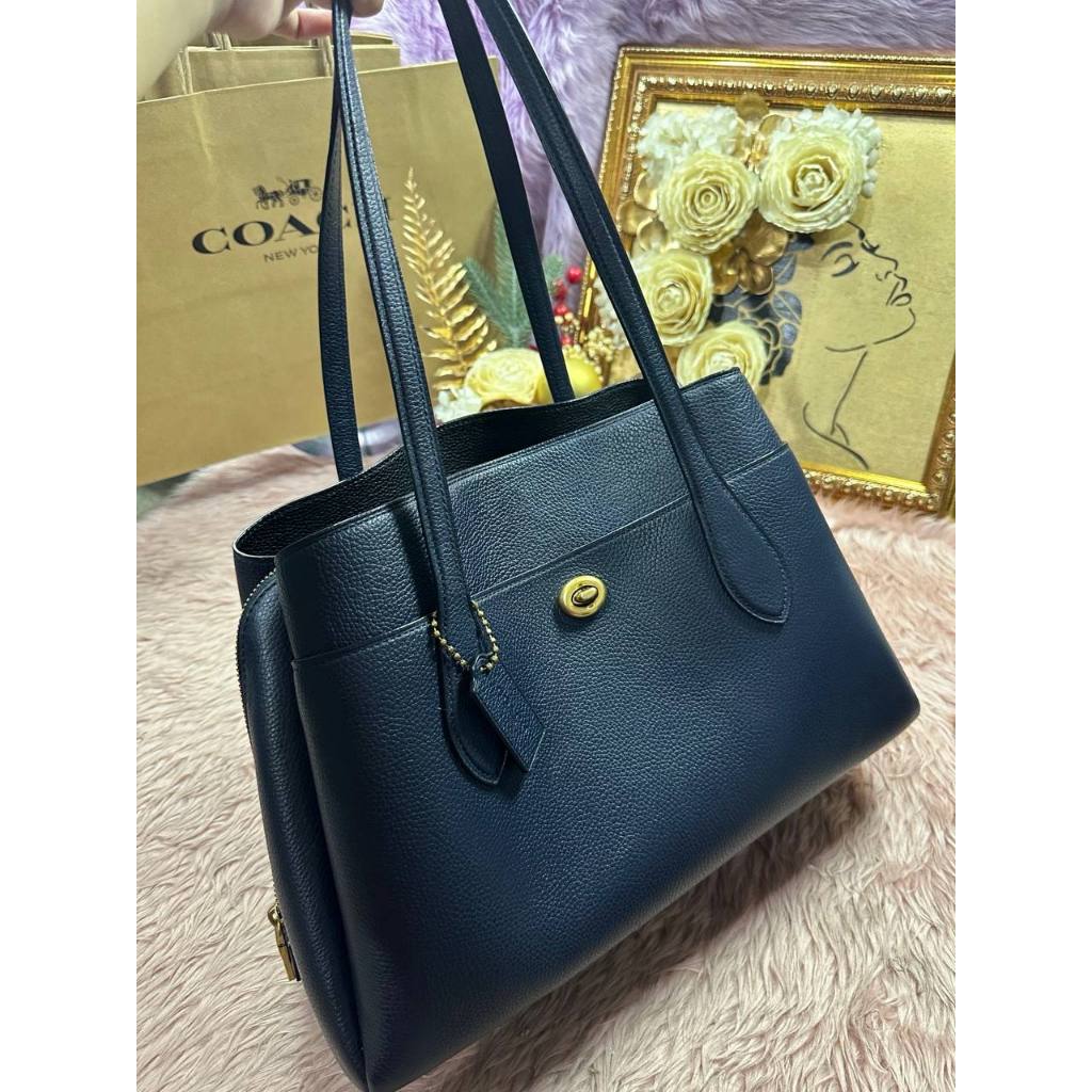 ORIG Preloved CCH Lora Carryall 30 Large Navy Tote Bag