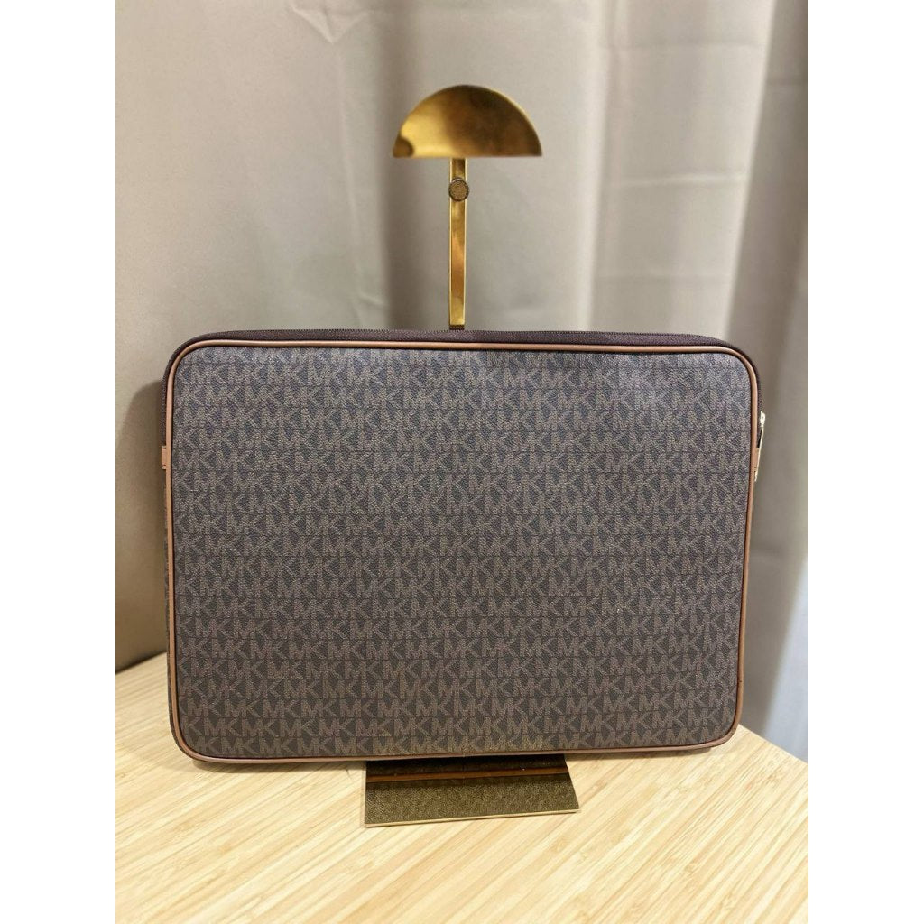 ORIG Preloved MK Laptop Padded Case Sleeve Brown