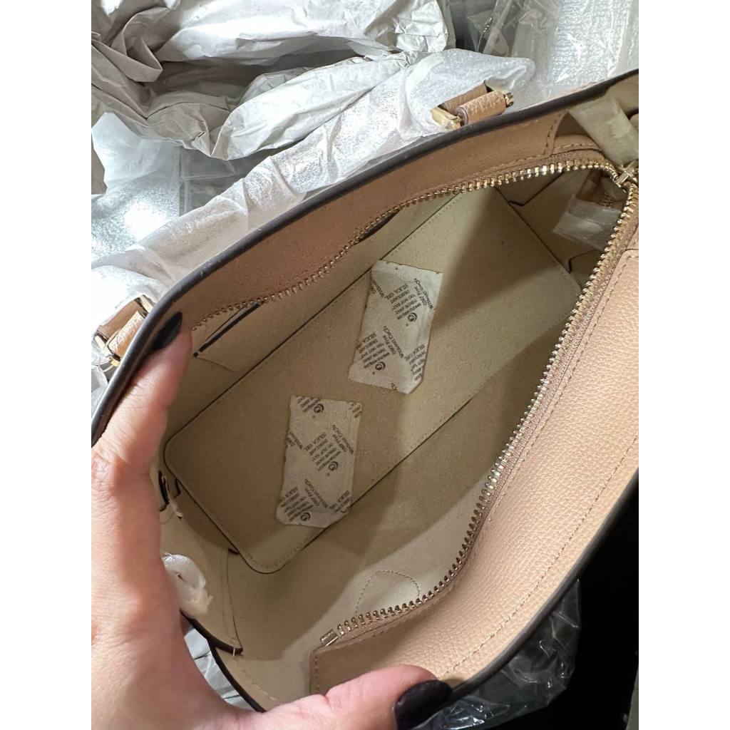 ORIG & IMPORTED KS Darcy Small Satchel Bag in Light Brown FAWN