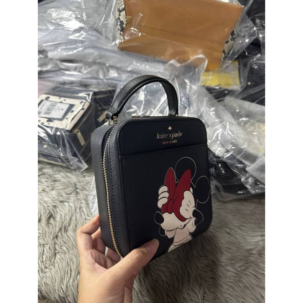ORIG & IMPORTED KS Disney Minnie Mouse Daisy Vanity Crossbody Bag Black