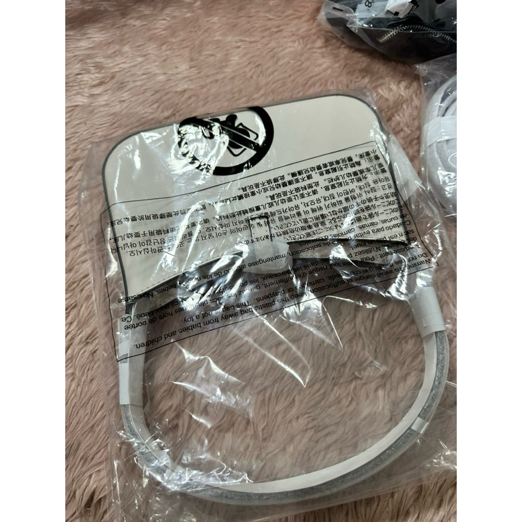 ORIG & IMPORTED MK Lyra Small Zip Pouchette Shoulder Hand Bag Brown White