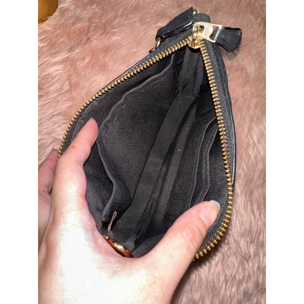 ORIG Preloved CCH Nolita 10 Large Chain Wristlet Signature Leather Black Small Bag