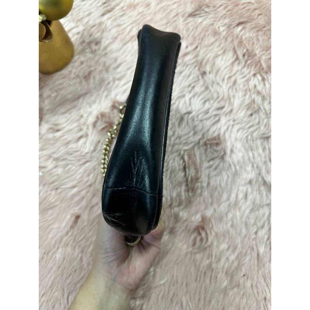 ORIG Preloved CCH RARE Nolita 19 Large Chain Wristlet Haircalf fur Black Small Bag