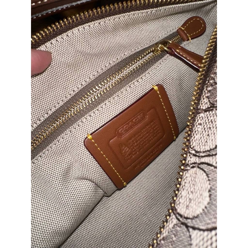 ORIG Preloved CCH RARE Retail Demi Bag In Signature Jacquard Brown Bag