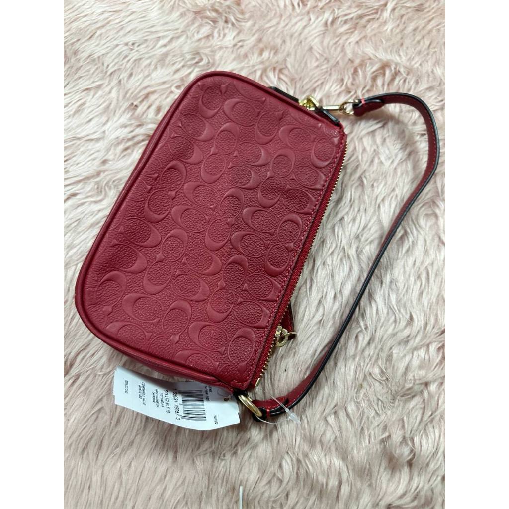 ORIG & IMPORTED CCH Nolita 19 Wristlet Small Red Signature Leather Bag