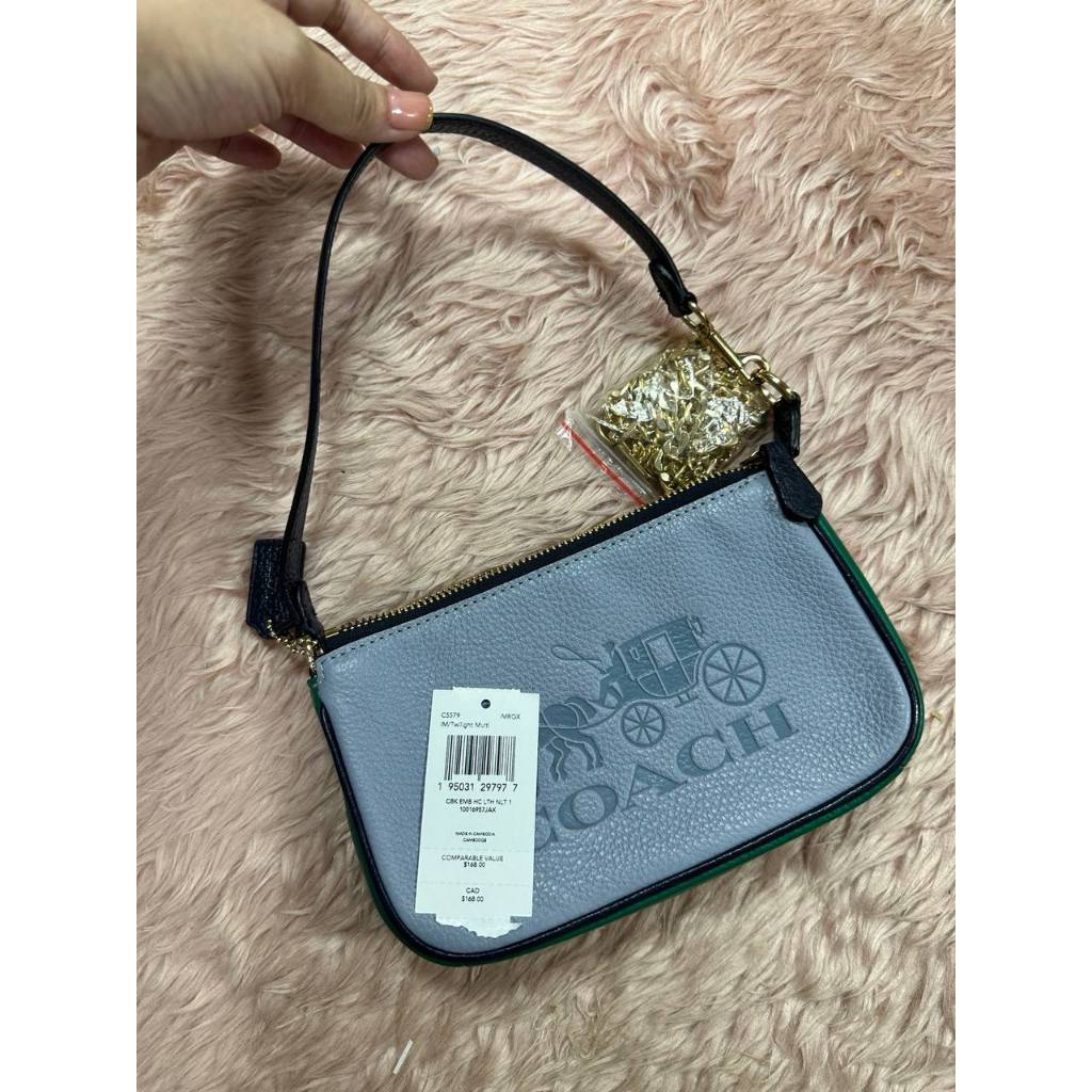 ORIG Preloved CCH Nolita 19 In Colorblock With Horse And Carriage Blue Small Bag