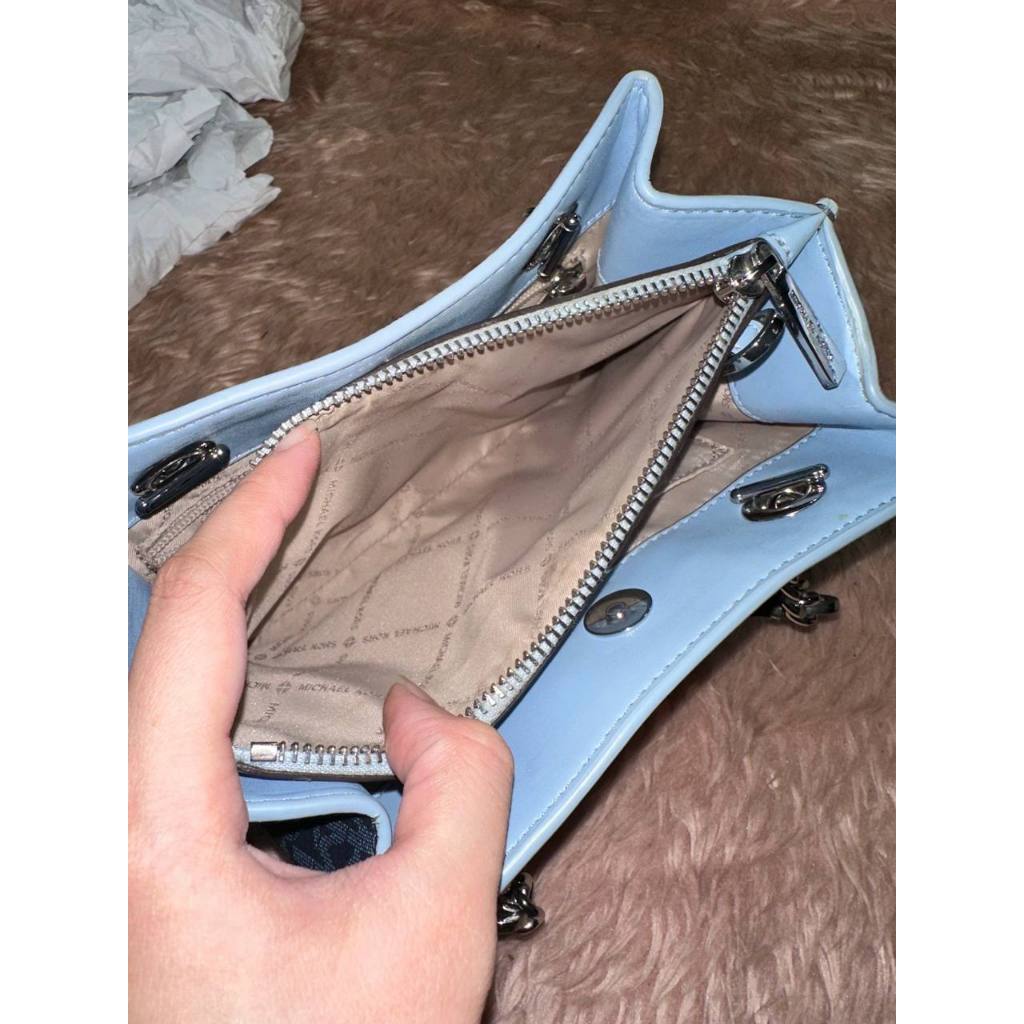 ORIG Preloved MK Teagan Small Crossbody Small Blue Bag