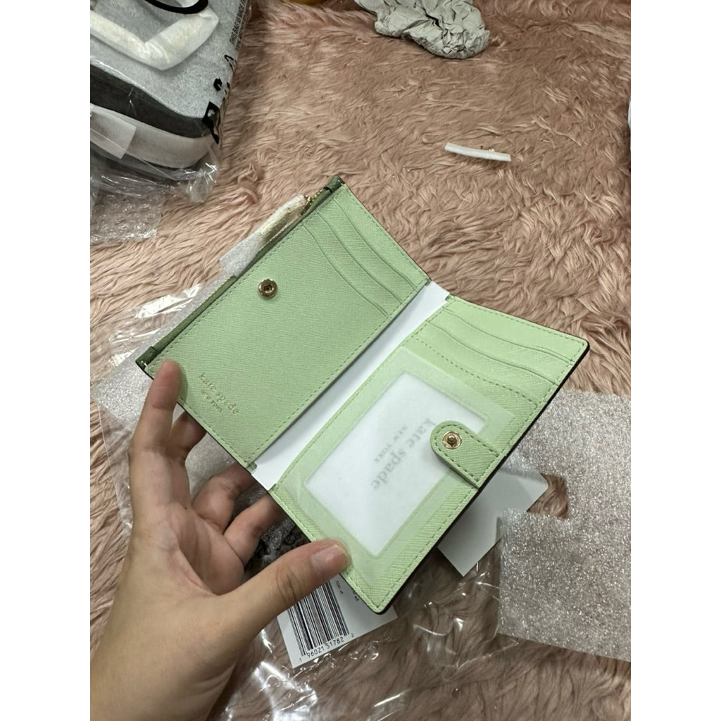 ORIG & IMPORTED KS Morgan Small Slim Bifold Wallet Green