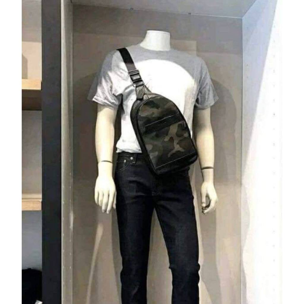 ORIG Preloved CCH Charles Pack with Camo Print Green Men Bag
