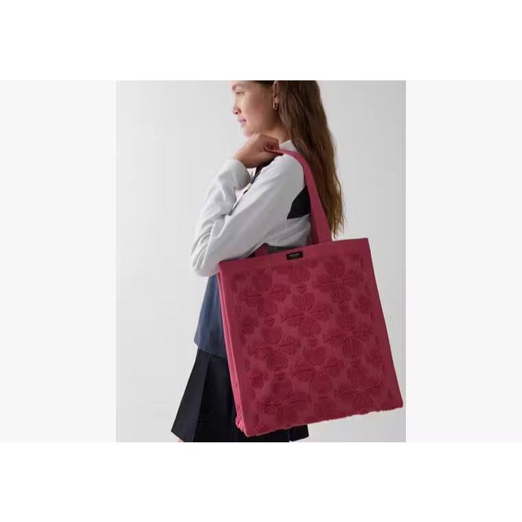 ORIG & IMPORTED KS Brooke Terry Carryall Large Tote Black Pink Green