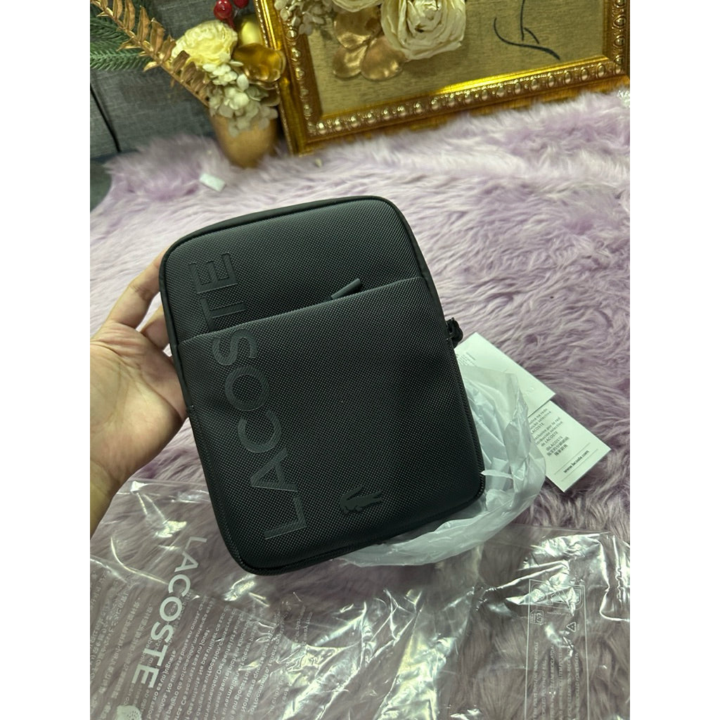 ORIG & IMPORTED LCT Men's L.12.12 Branded Zippered Small Flat Men Bag Black