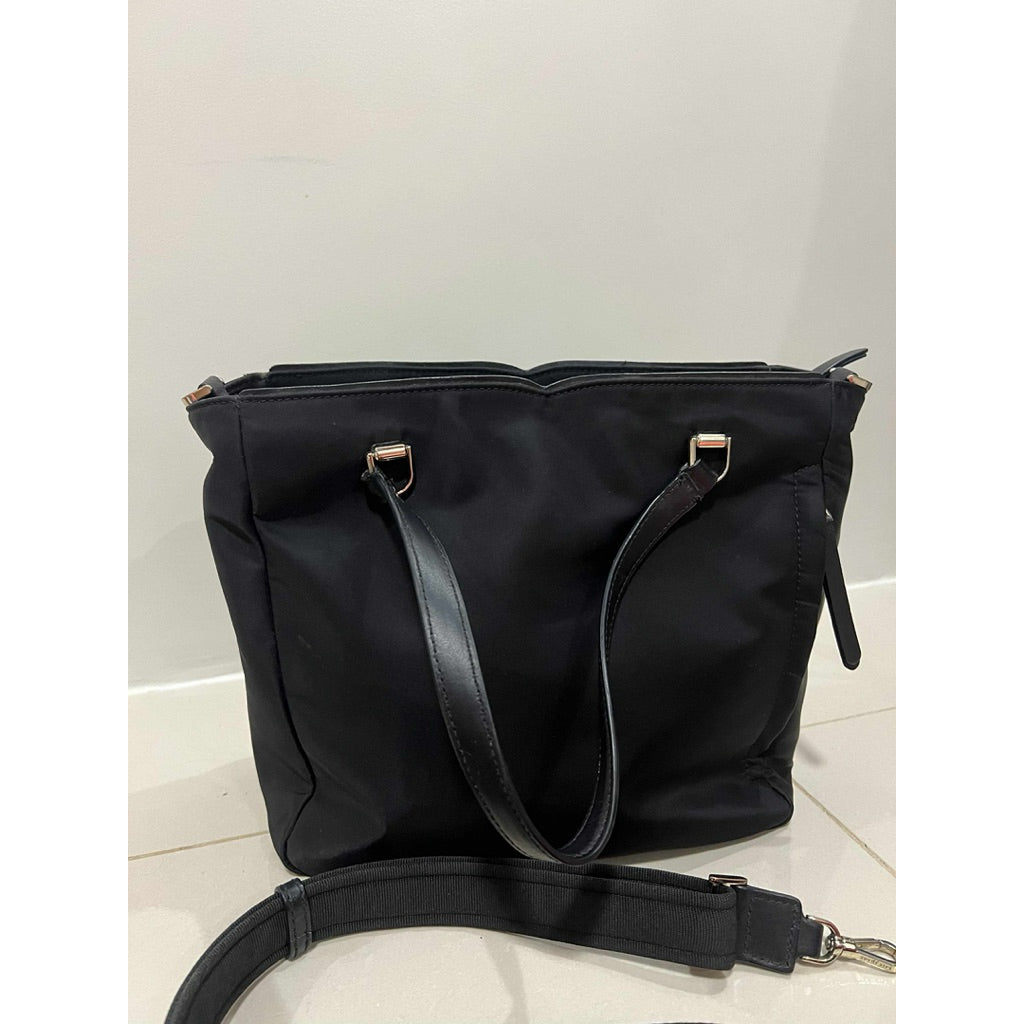 ORIG PRELOVED  KS Jae Medium Nylon Satchel Bag in Black