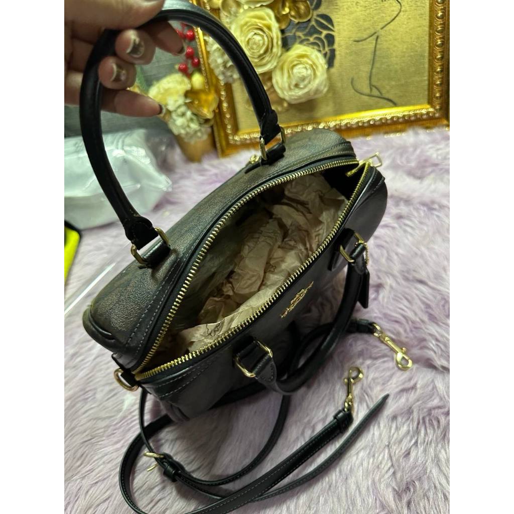 ORIG Preloved CCH Rowan Satchel Bag In Signature Canvas Brown