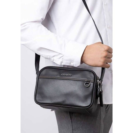 ORIG Preloved CCH Graham Crossbody Black Double Zip Men Bag