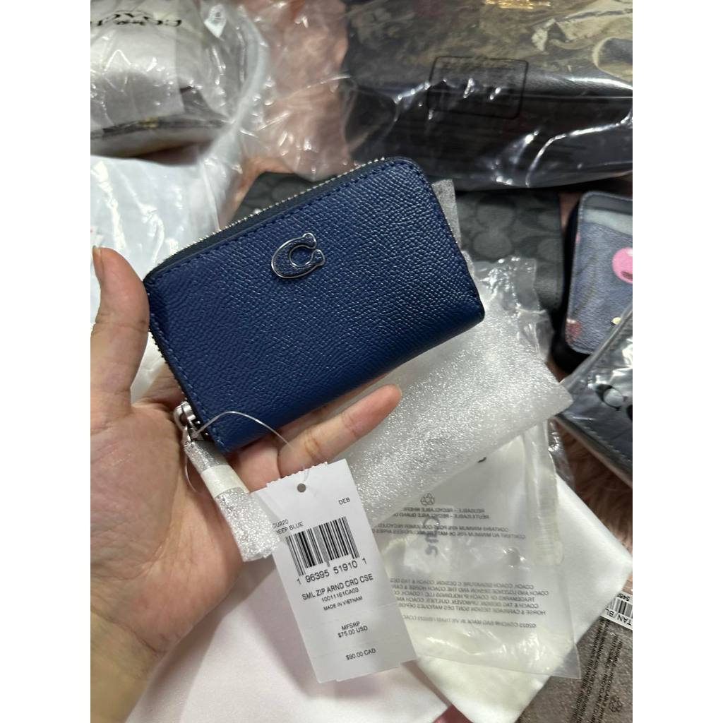 ORIG & IMPORTED CCH Essential Small Zip Around Card Case Wallet in Pink / Blue