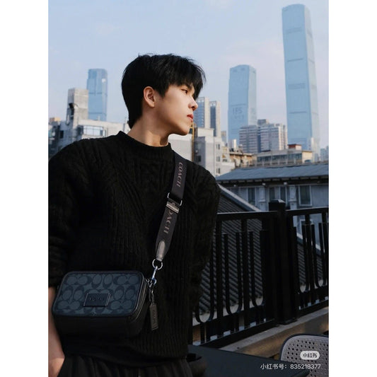 ORIG & IMPORTED CCH Wyatt Crossbody Men Bag In Signature Canvas Black