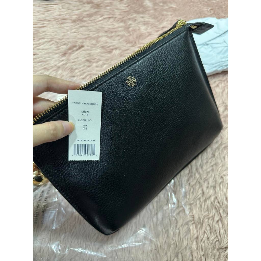 ORIG & IMPORTED TB Tassel Crossbody Black Bag