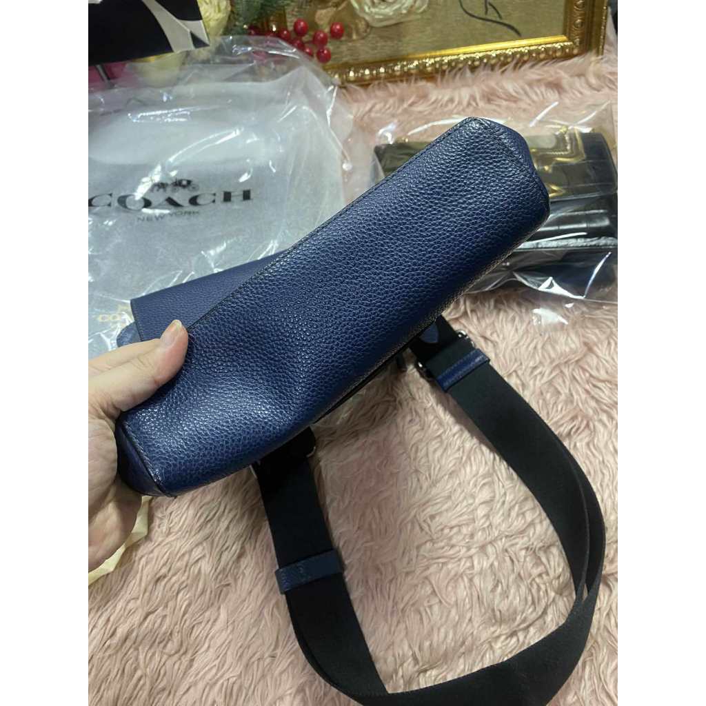 ORIG Preloved CCH Hudson Men Crossbody Blue Bag with horse print
