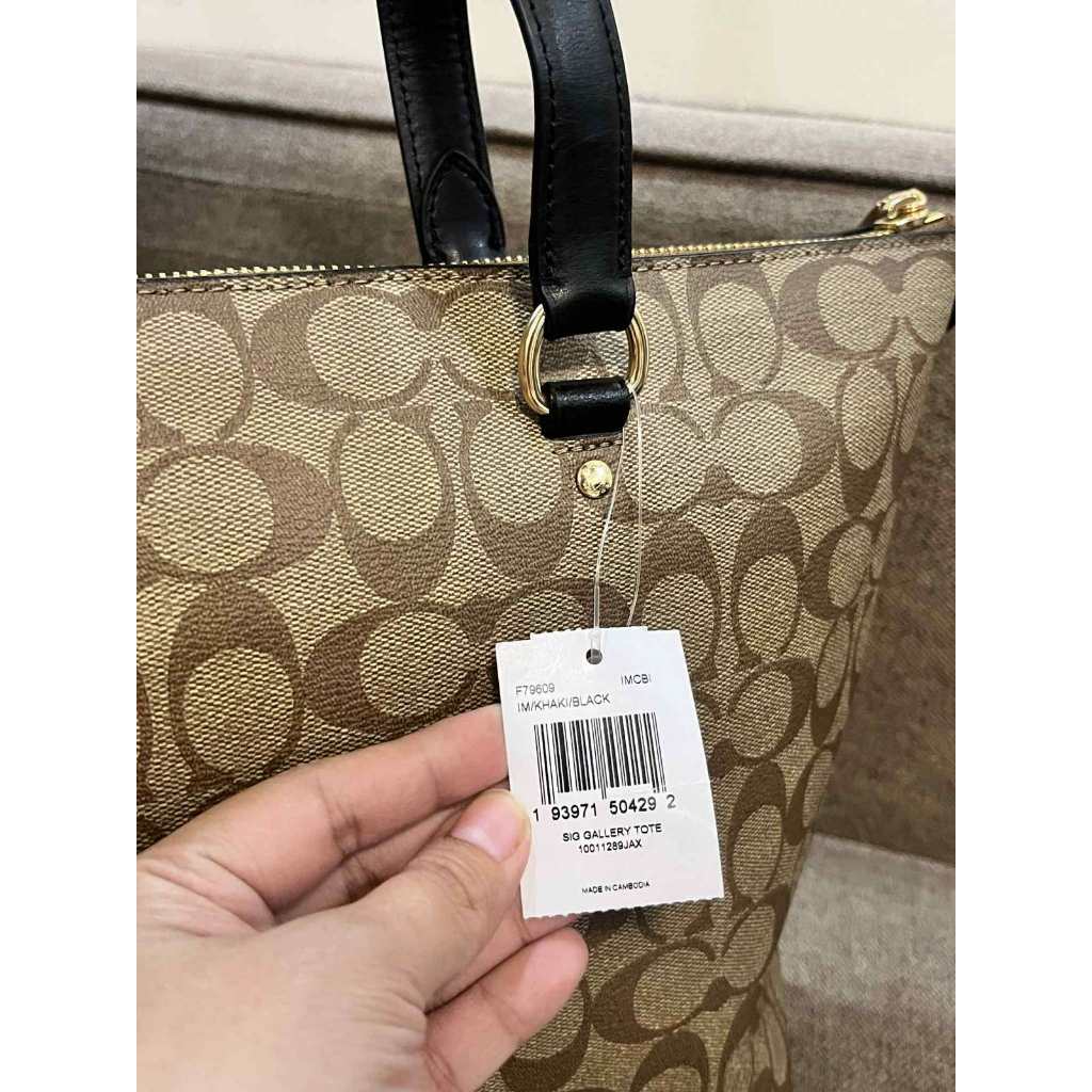 ORIG & IMPORTED CCH Gallery Tote Khaki Black Bag In Signature Canvas