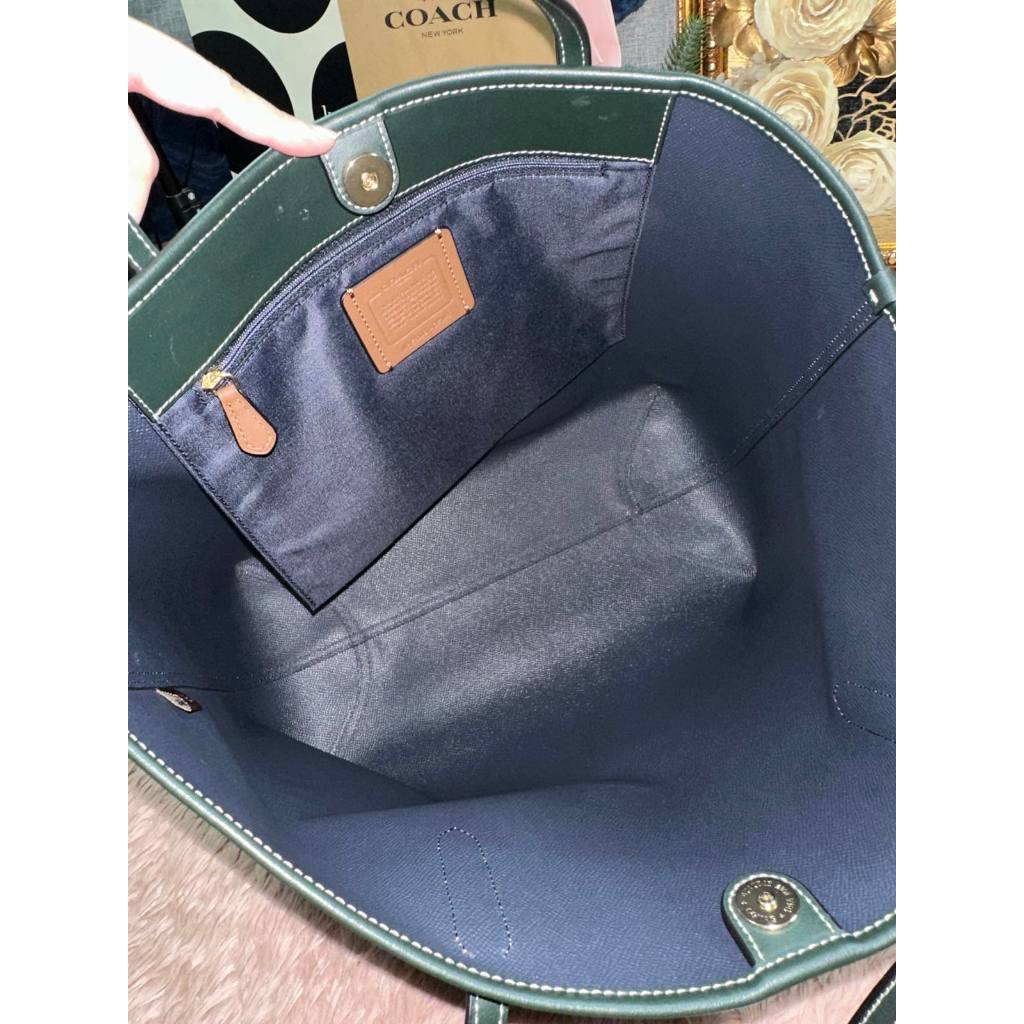ORIG & IMPORTED CCH City Tote Large Green Bag With Monogram Print