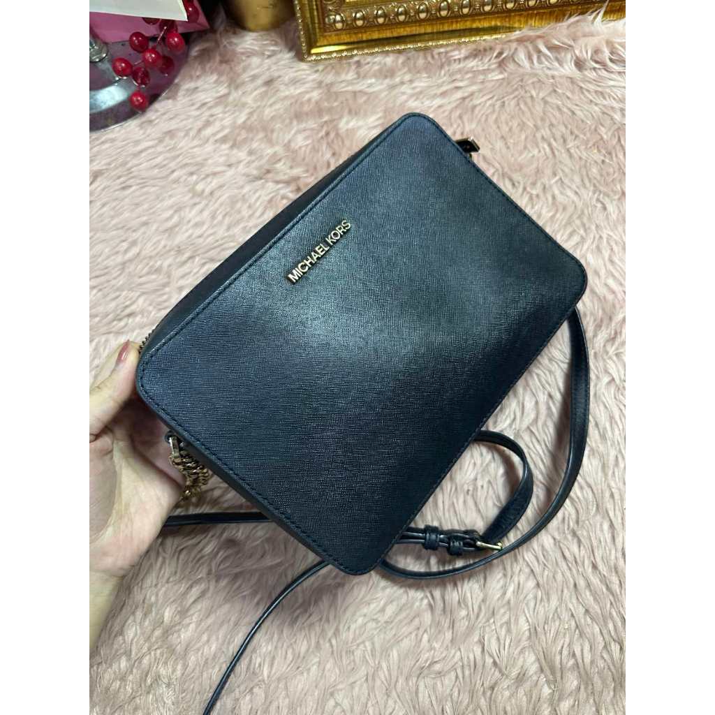 ORIG Preloved MK Black Jet Set Camera Bag