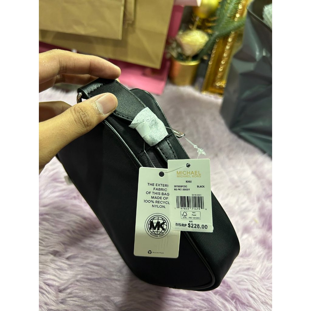 ORIG & IMPORTED MK Khai Nylon Crossbody Small Phone Black Pink Brown Bag
