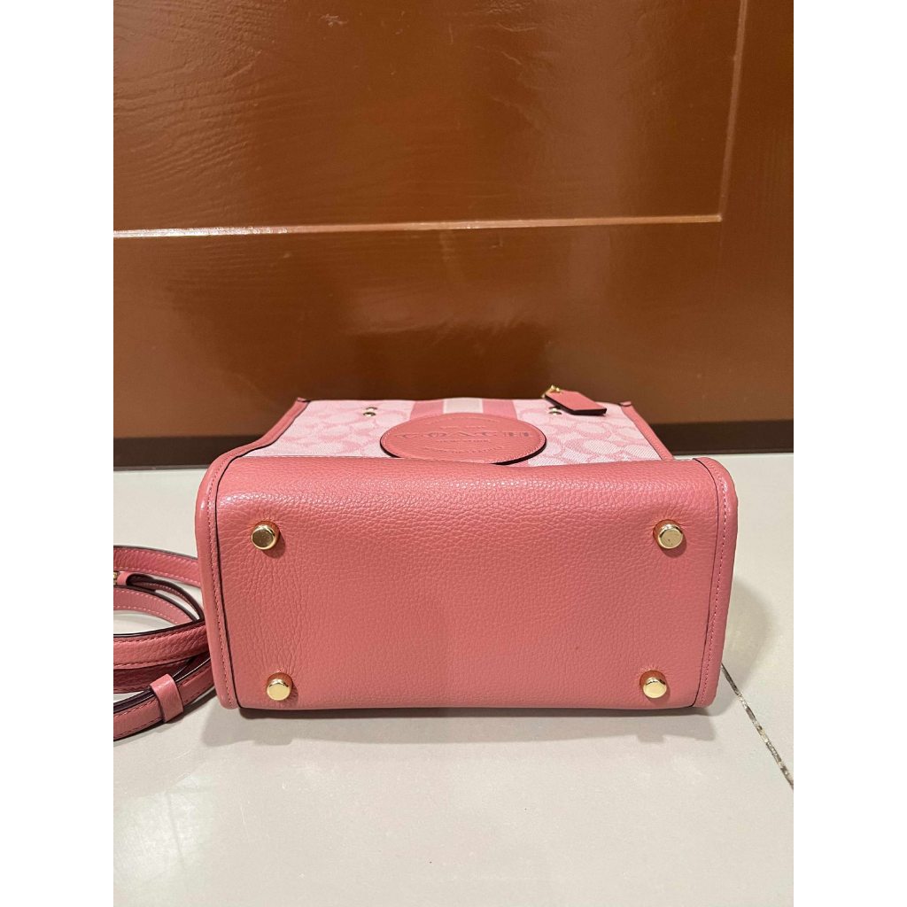 ORIG Preloved CCH Dempsey Tote 22 In Signature Jacquard Pink Small Bag