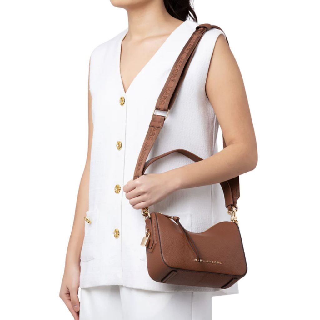 ORIG & IMPORTED MJ Drifter Small Convertible Shoulder Bag Cognac Brown