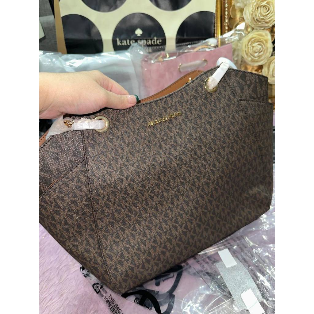 ORIG & IMPORTED MK Jet Set Travel Large Chain Shoulder Tote Bag Brown