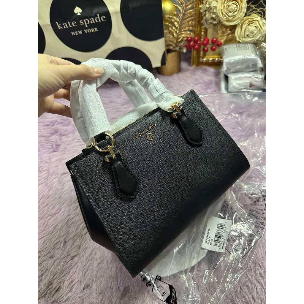 ORIG & IMPORTED MK Retail Marilyn Small Logo Crossbody Satchel Brown/Black Bag