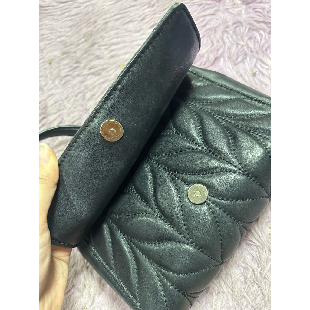 ORIG Preloved KS Briar Lane Quilted Mini Emelyn Crossbody Black Bag