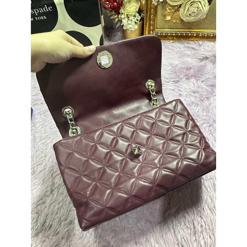 ORIG Preloved KS Natalia Medium Flap Shoulder Bag in Cherrywood Red Bag