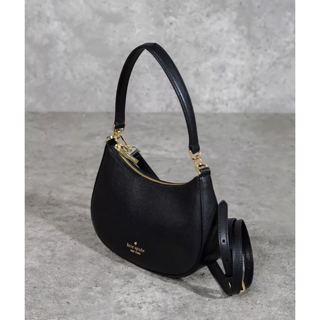 ORIG Preloved KS Paige Convertible Medium Crossbody Black Bag