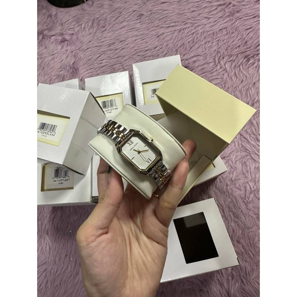 AUTHENTIC/ORIGINAL AK Two Tone Japanese Quartz Dress Watch with Metal Strap, Silver/Gold AK/3775SVTT