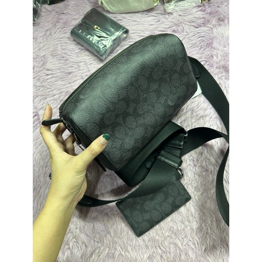 ORIG & IMPORTED CCH Axel Crossbody Men Black Bag In Signature Canvas