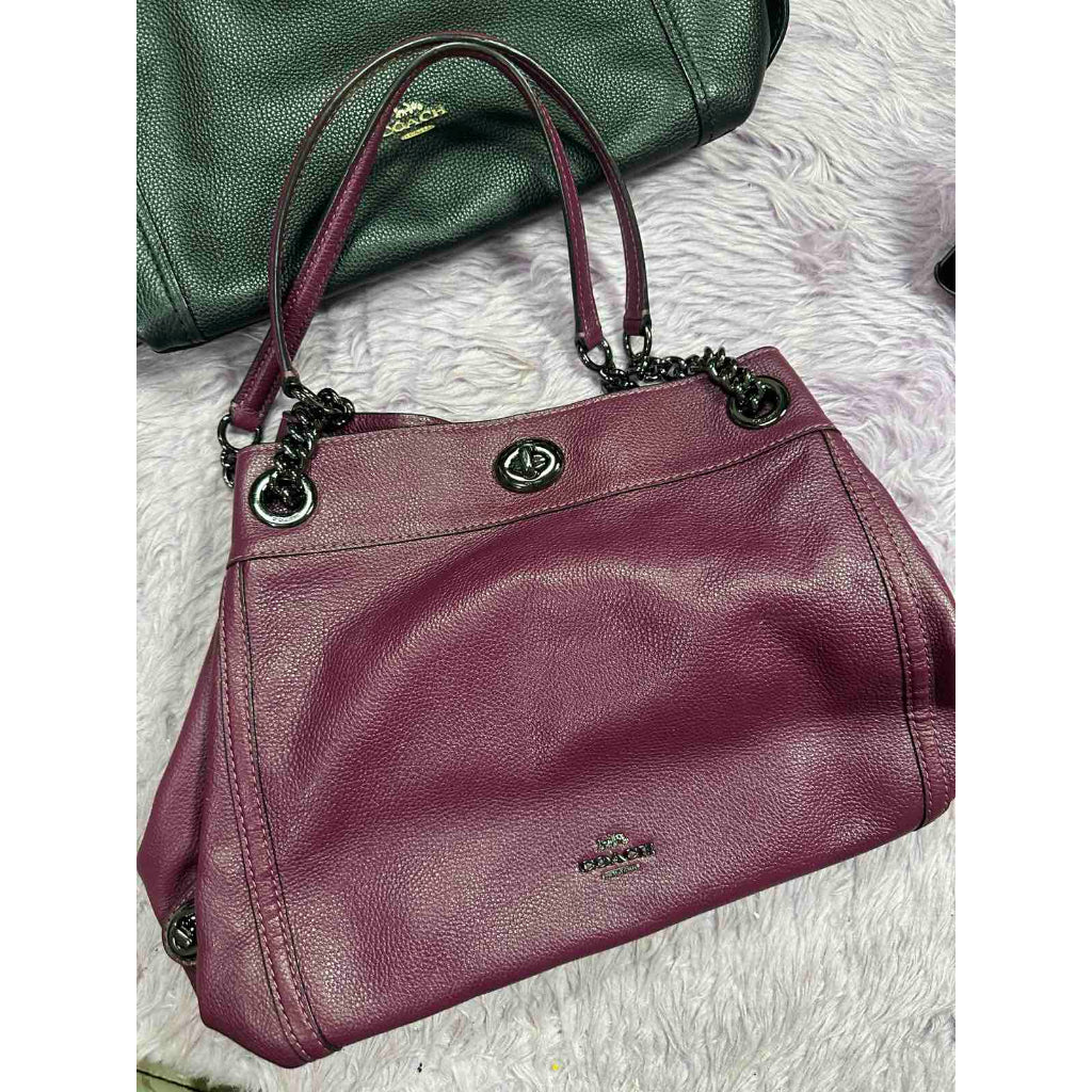 ORIG Preloved CCH Turnlock Edie Shoulder Purple Bag