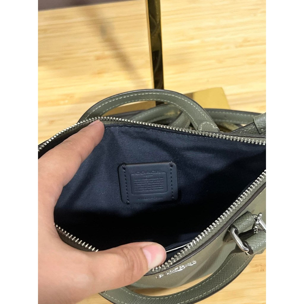 ORIG Preloved CCH Mini Gallery Crossbody Bag in Dark Sage Green