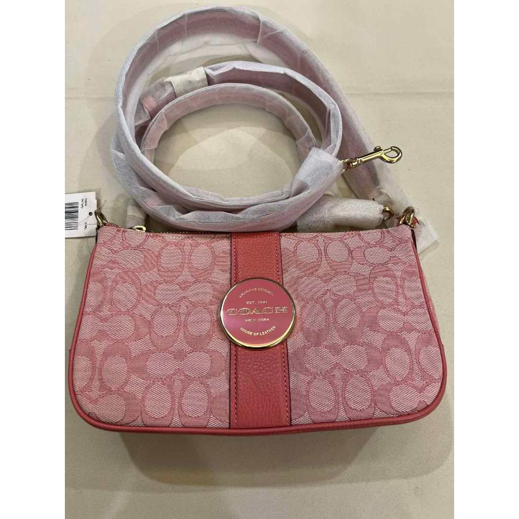 ORIG & IMPORTED CCH Lonnie Baguette Shoulder Bag in Signature Taffy Pink