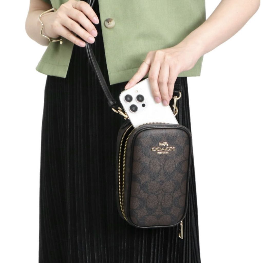 ORIG Preloved CCH Eva Phone Crossbody Small Brown Bag