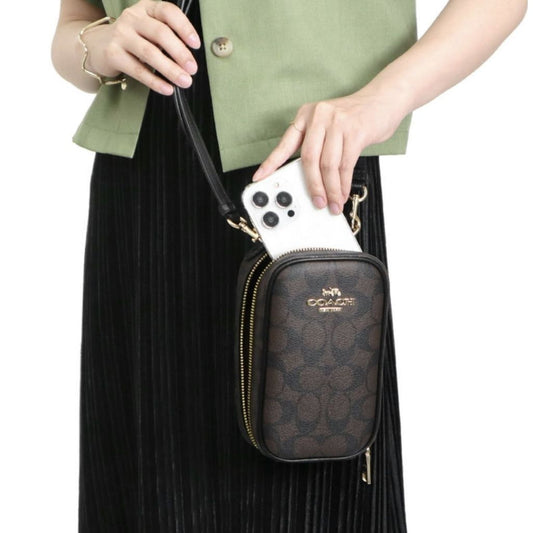ORIG Preloved CCH Eva Phone Crossbody Small Brown Bag
