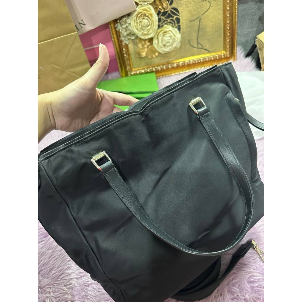 ORIG Preloved KS Jae Medium Nylon Satchel Black Bag