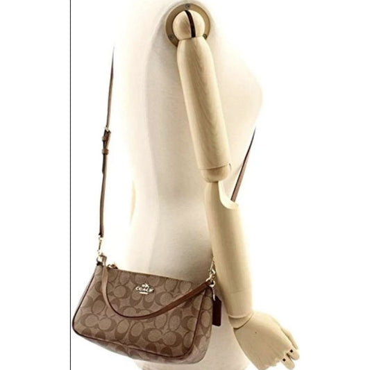 ORIG Preloved CCH Top Handle Pouch Crossbody Small Brown/Pink Bag