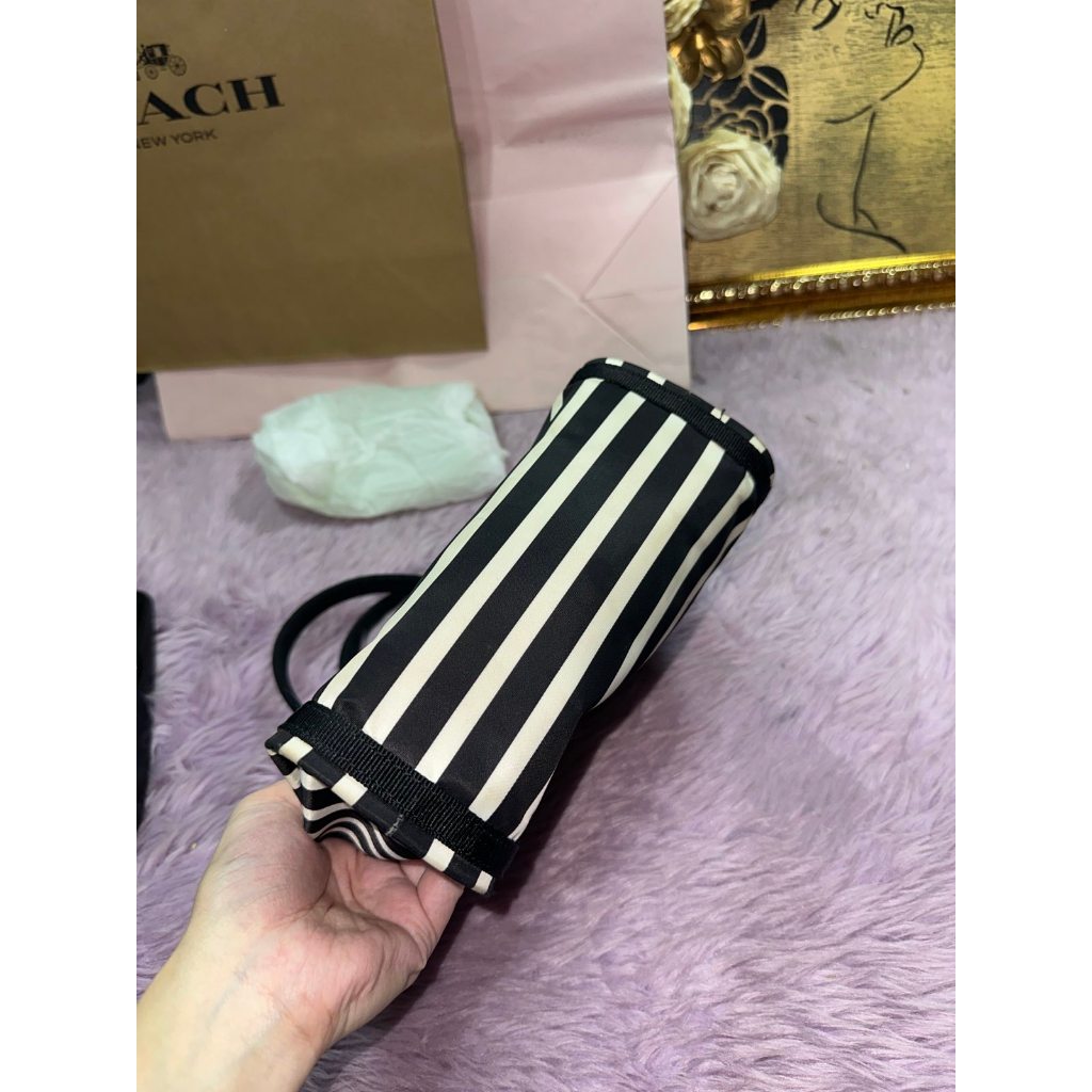 ORIG Preloved KS Retail The Little Better Sam Stripe Mini Tote Nylon Bag