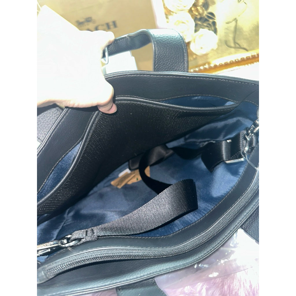 ORIG & IMPORTED Lacoste Gael Vertical Tote Large Laptop Men Black Bag