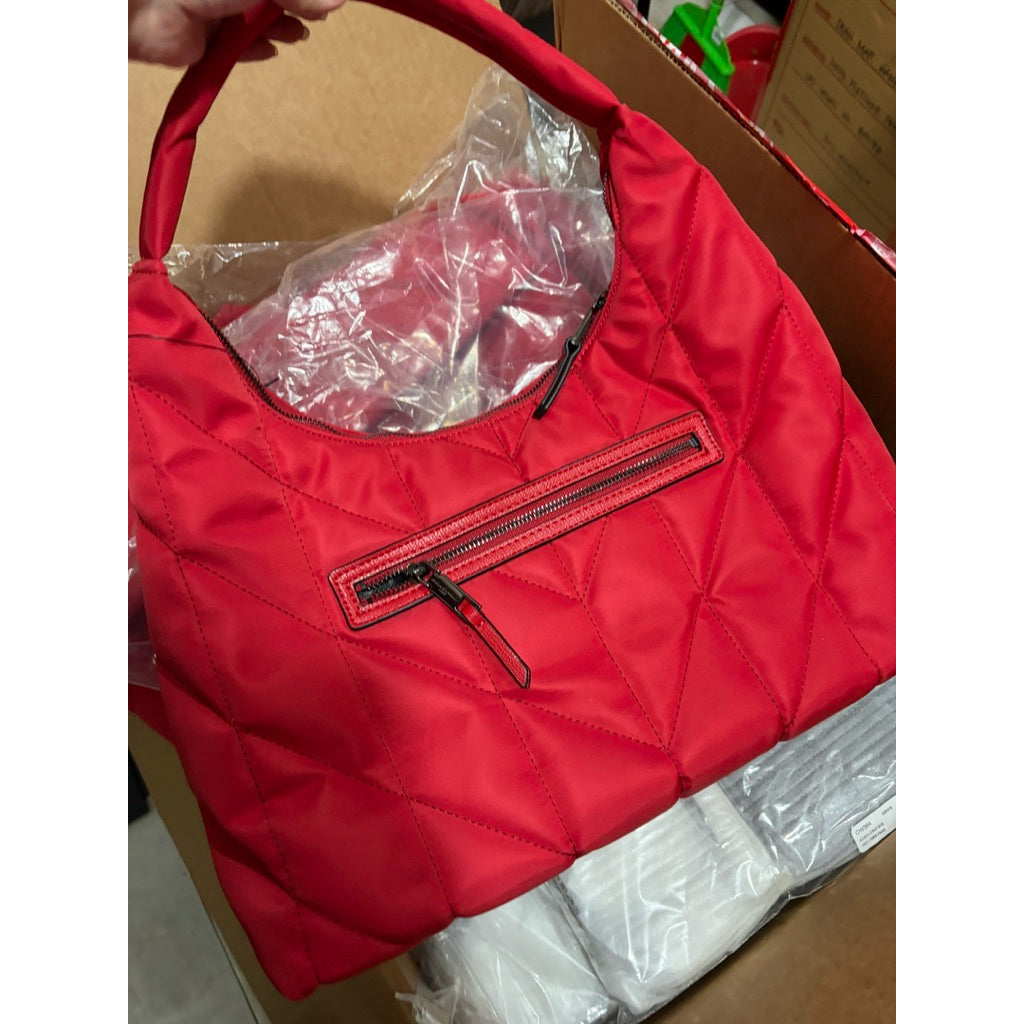 ORIG & IMPORTED Karl Lagerfeld KL Medium Hobo Shoulder Nylon Voyage Tote Red/Pink Bag