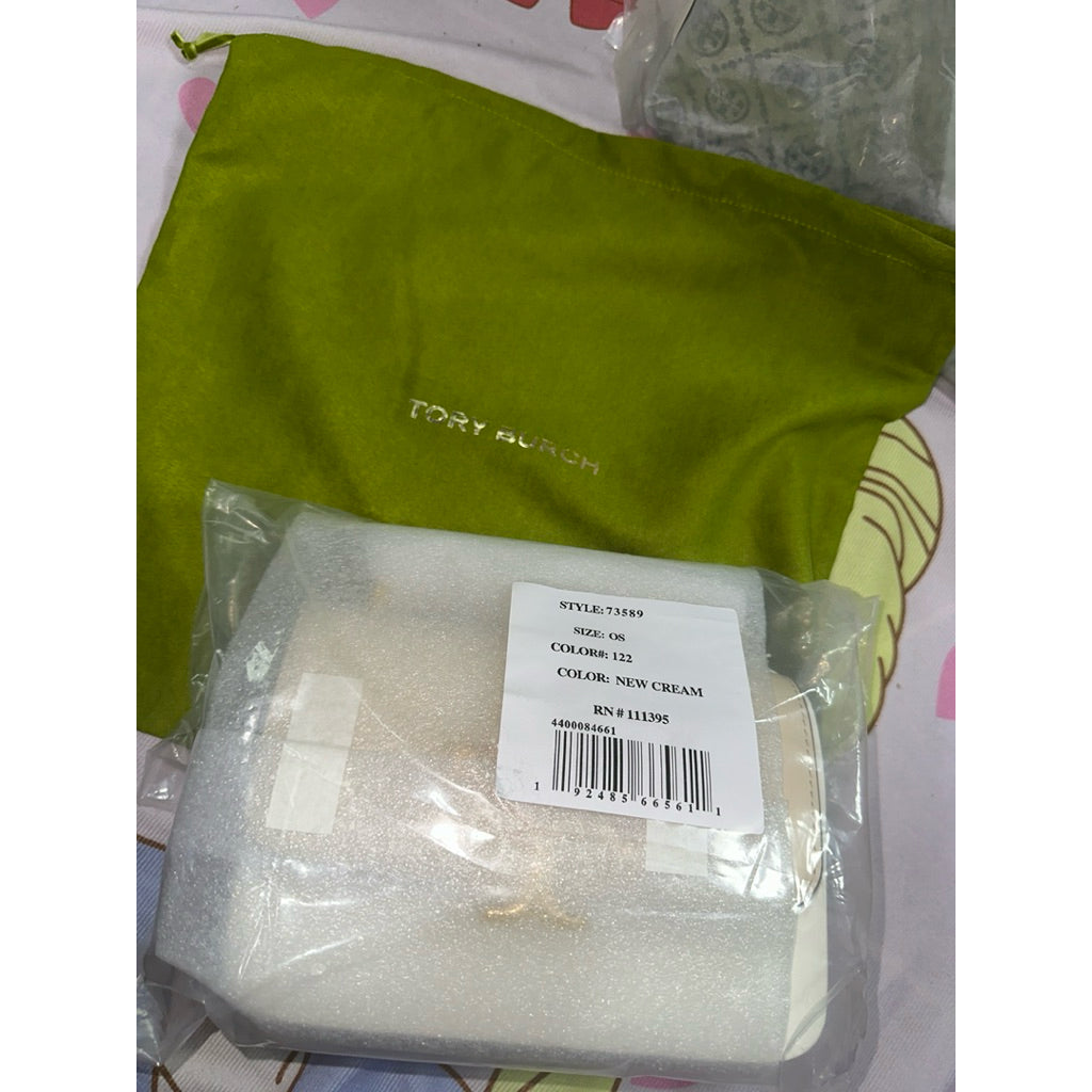 ORIG & IMPORTED Tory TB Eleanor Small Convertible Shoulder Bag Cream White