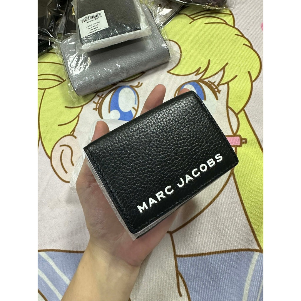 ORIG & IMPORTED MJ The Bold Logo Trifold Black Small Card Wallet