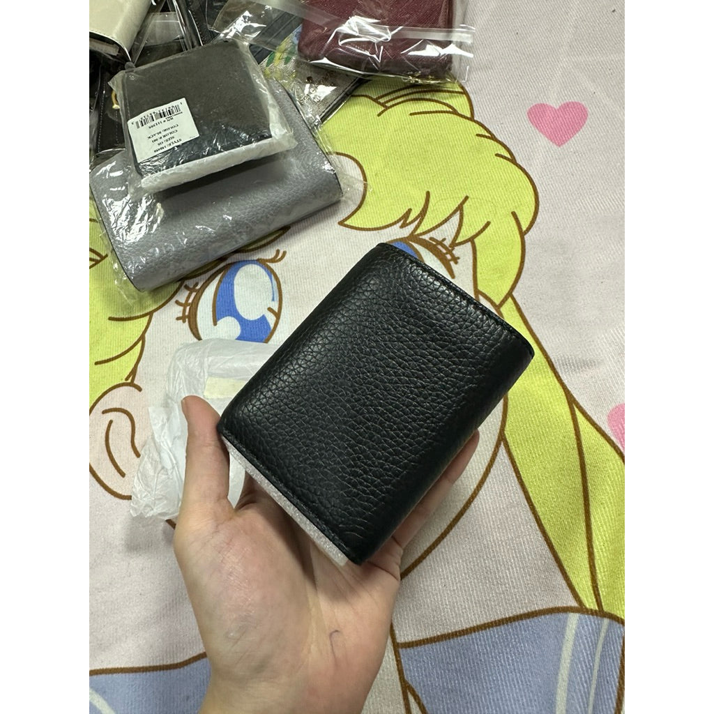 ORIG & IMPORTED MJ The Bold Logo Trifold Black Small Card Wallet